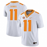 Tennessee Volunteers 11 Joshua Dobbs White Nike College Football Jersey Dzhi,baseball caps,new era cap wholesale,wholesale hats